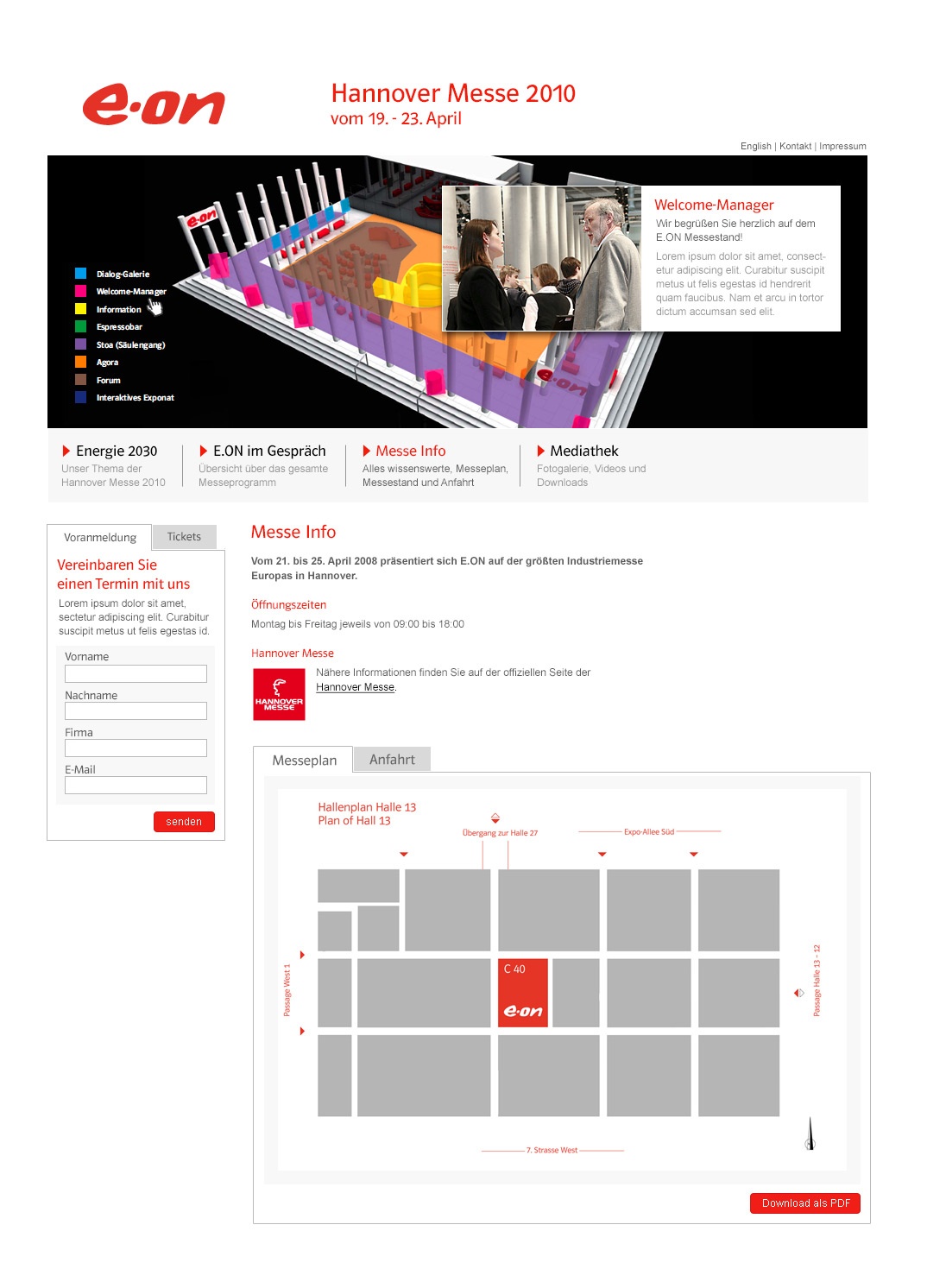 E.ON Microsite Hannover Messe 2010 Stefie Plendl
